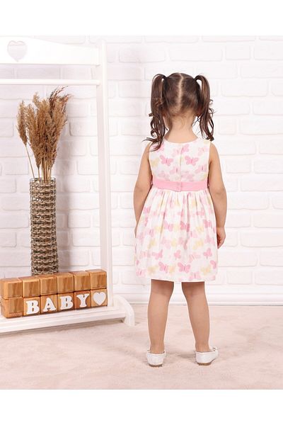PİTABABY Butterfly Bow Detailed Girl's Dress