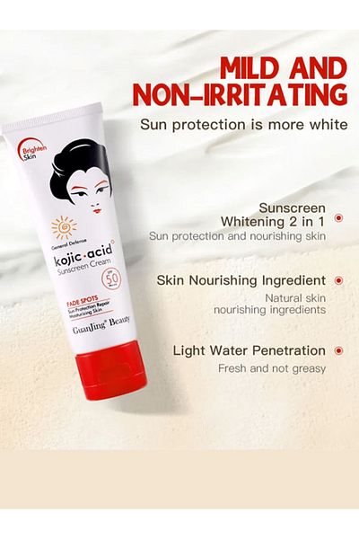 Guanjing Guangjing Beauty Kojic Acid Sunscreen SPF 50+, 80g