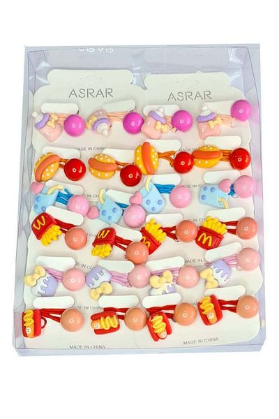 Secrets Set of 24 Cute Elastic Hair Ties for Girls, Multi-Colored