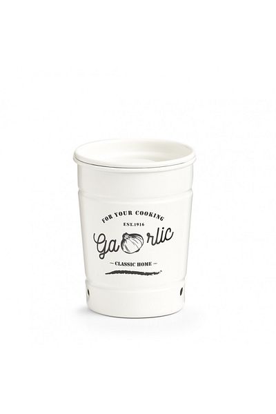 zeller Retro metal garlic storage container, Ø 7.4-9.3 x 12 cm
