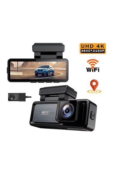 MaGeCa M6 Dual Car Camera, 4k Ultra Hd Front Camera 1080p Rear Camera, Wifi, App Control