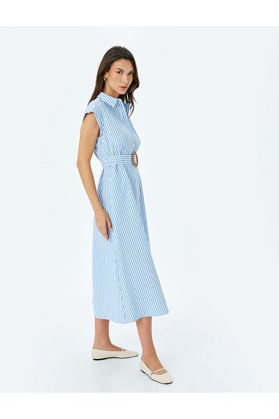 Koton blue stripe Striped Shirt Dress