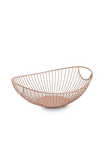 zeller Bol pentru fructe Coral line, metalic, maro, 33 x 26 x 11,5 cm