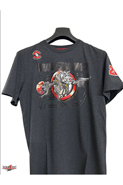 Yamaha MAVERICK PIG ANTRASIT MOTOSİKLET MOTORCU T-SHIRT