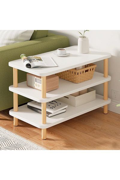 COOYA Nightstand Bedside Table,3-Tier Storage Shelf,Wooden Waterproof, for Bedroom,Living Room