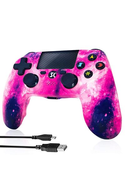 X LOT Controller for PS4, Wireless Controller Pink for Sony PlayStation 4/Slim/Pro