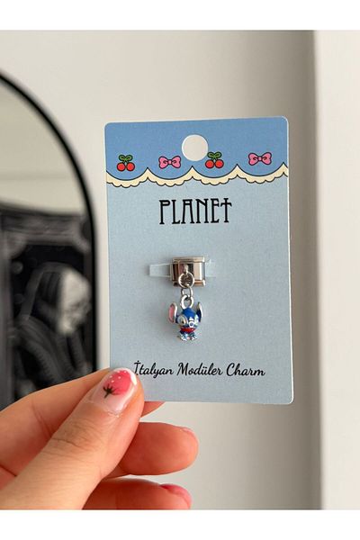 Planet Butik Italian Charm with Stitch Hanging Card
