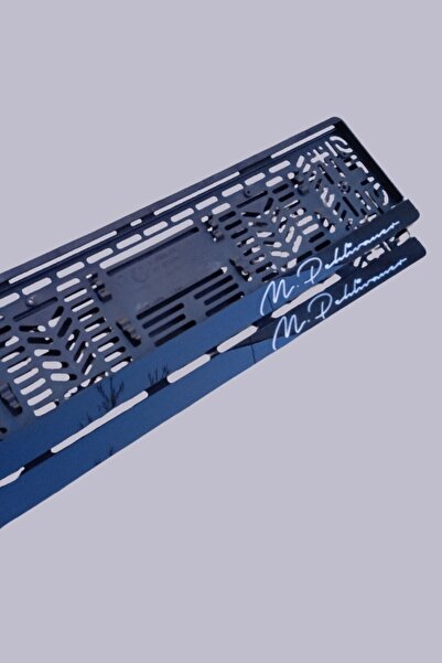 AKÇ e Çizgi İmza Model Kişiye Özel Isimli Lazer Kesim Pleksi Plakalık 1 Takım (2 ADET)