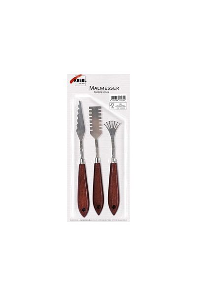 Kreul pattern palette knives, set of 3