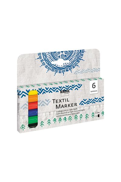 Kreul Textile Marker Fine Tip 6 Pcs/set
