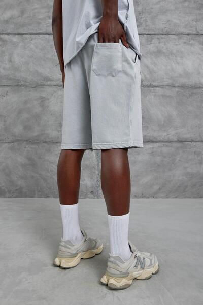 NOMARC Men's Gray Premium Nxt Embroidered Shorts