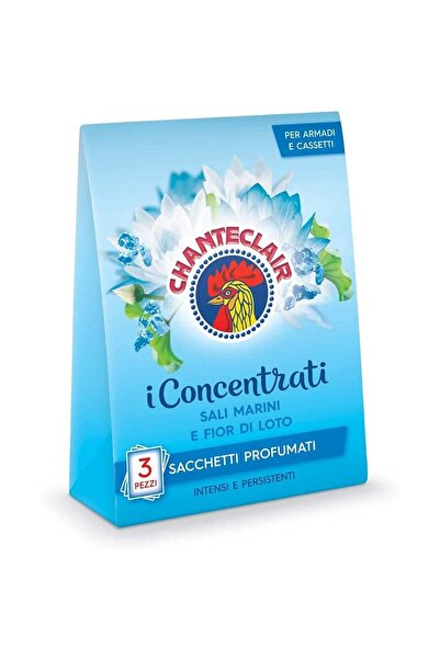 chante clair Chanteclair Sea Salts and Lotus Flowers Scented Sachets Set, 3 x 12 g