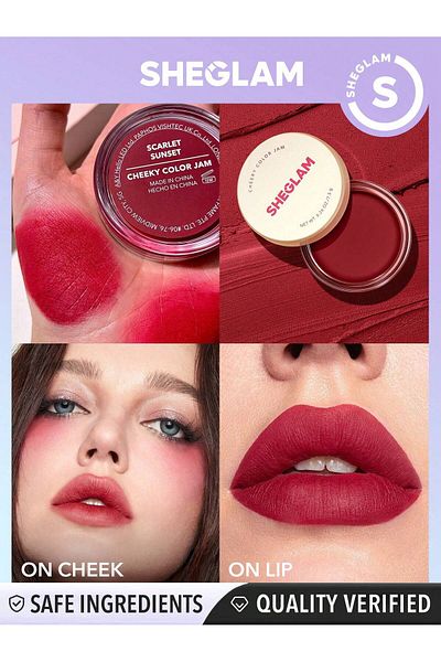 SHEGLAM Cheeky Color Jam-Scarlet Sunset