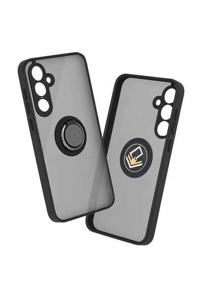 SKYDDAR INNOVATION Case for Samsung Galaxy A35 5G, Glinth with 360° Magnetic Rotating Ring, Black, sticker set