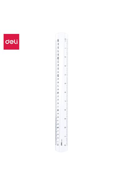 Deli Deli EG00312 Ruler 30cm (12 inch) Transparent Ideal for Measuring and Drawing