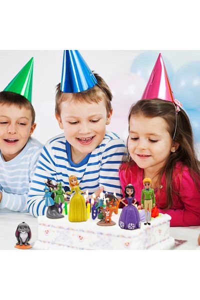 simyron Set of 6 Simyron cake figurines, PVC, multicolor