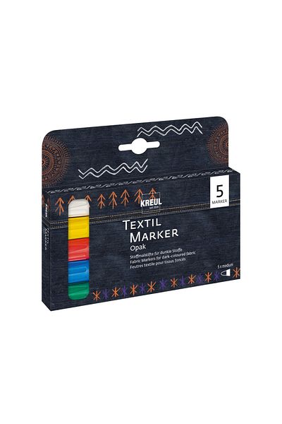 Kreul Textile marker Opak Kreul Medium tip 5 pcs/set