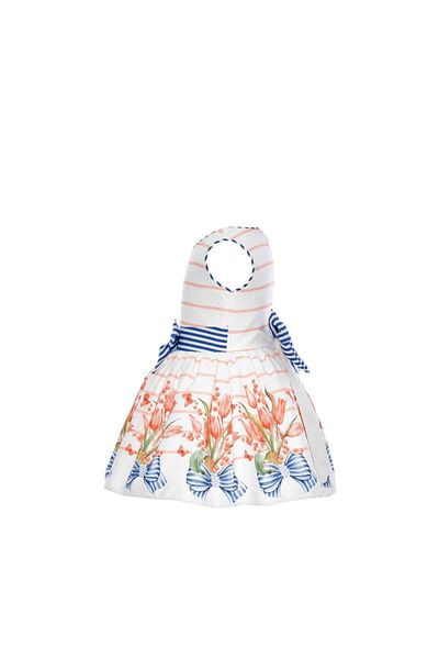 Pamina Dress with Bow, Pamina, Floral, Felicia, 311101, Pink, 92 cm