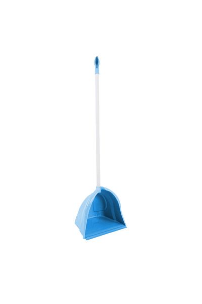 flores Plastic shovel, deep, small, with long handle, Y420, blue, width 260 mm, height 1 m