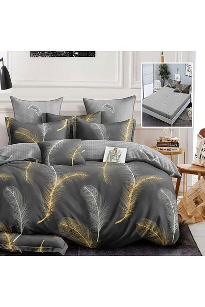 NufJoy Fine Cotton Linen 6 pieces Fitted sheet for mattress 160x200 cm or 180x200 cm
