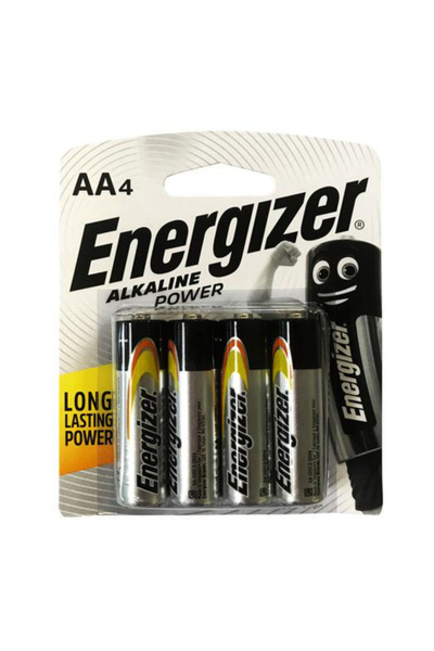 Energizer بطارية قلوية AA طويلة الأمد ذات جهد ثابت مكونة من 4 قطع