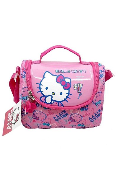 Hello Kitty Tmn 591634 Single Compartment Lunch Box with Shoulder Strap 2722 Pink