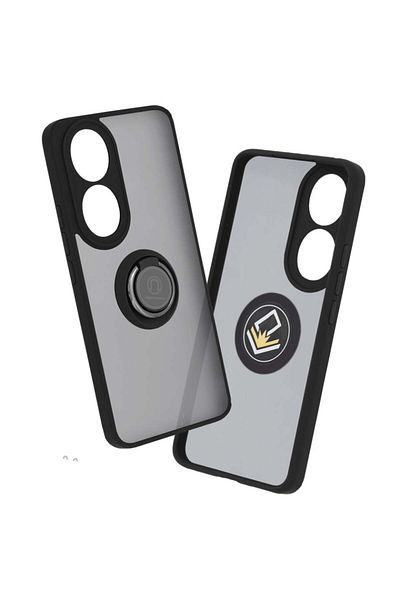 SKYDDAR INNOVATION Case for Honor 90, Glinth with 360° Magnetic Rotating Ring, Black, sticker set