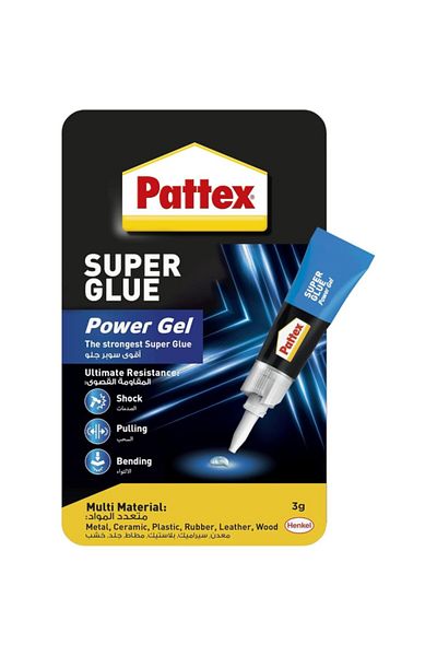 Pattex أنبوب جل غراء فائق متعدد المواد مقاوم للصدمات، 3 غرام