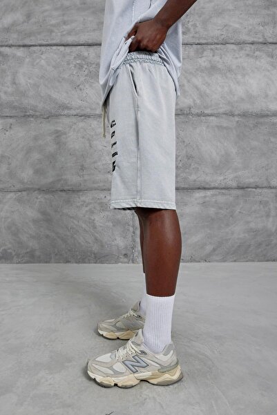 NOMARC Men's Gray Donedora Printed Washable Shorts