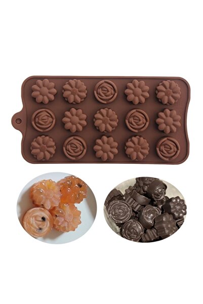 Siliko World Silicone Chocolate Mold 3 Different Flowers