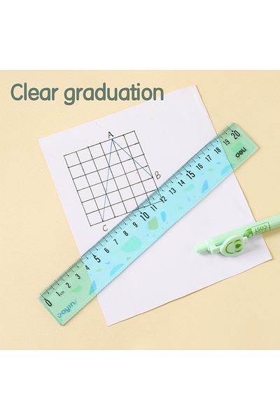 Deli EH659 Ruler 20cm Blue/Pink – Ideal for School and Daily Use