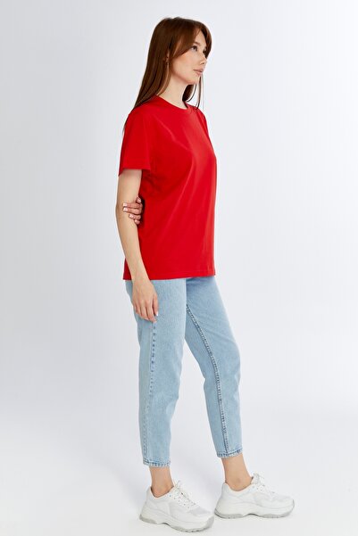 OXVİN Women's T-Shirt Cotton and Modal Blended T-Shirt