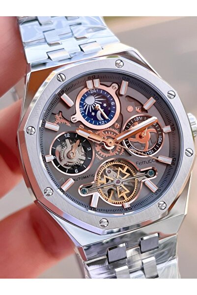 Ferrucci 30 Mt Water Resistant Automatic Men's Wristwatch - Steel Cord, FC033...