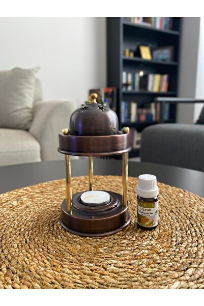 Layla Copper Kubbe Görünümlü Eskitme Bakır Tütsülük Buhurdanlık – Hediye Aura...
