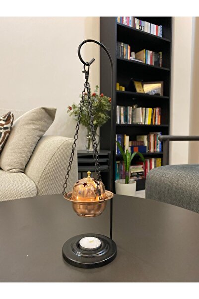 Layla Copper Zincirli Bakır Buhurdanlık Tütsülük – Askı Standlı Auran Yağ Hediye