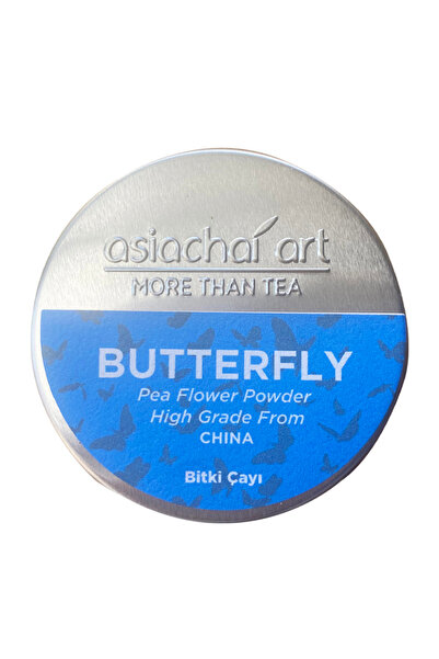 Asia Chai Art Butterfly Mavi Kelebek Çiçeği Toz Bitki Çayı