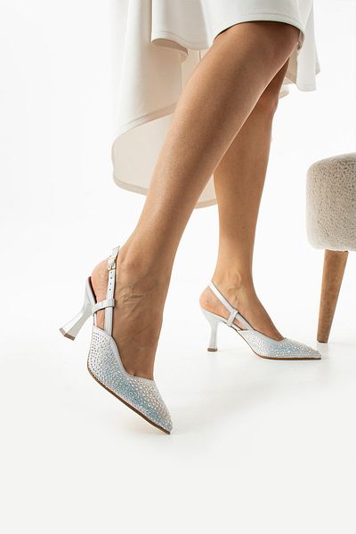 Bayramoğlu y.s.r rochie de seară cu imprimeu de piatră pantofi cu toc pentru femei (9cm)