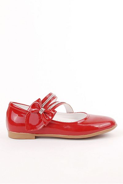 Rıdvan Çelik Stone Detailed Girls' Daily and Evening Dress Ballerina Shoes
