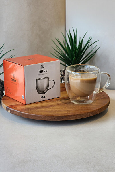 ZBERN ÇİFT CİDARLI MEŞRUBAT SU LATTE KAHVE 250 ML BARDAK