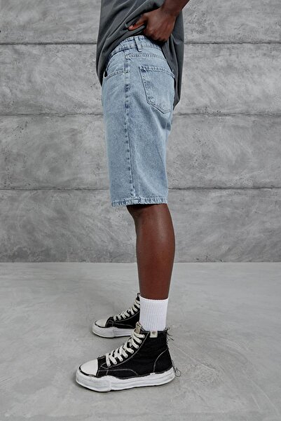 NOMARC Men's Blue Mb Oversize Denim Shorts