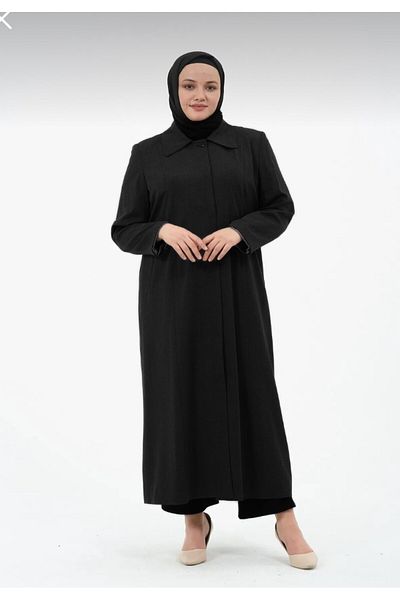 GLR&GYM Eşay Women's Large Size Lined Baby Collar Buttoned Mother's Parasol