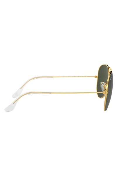Ray-Ban Ray-Ban RB3025 W3234 Aviator Classic – Ochelari de soare unisex, ramă aurie, lentile verzi G-15