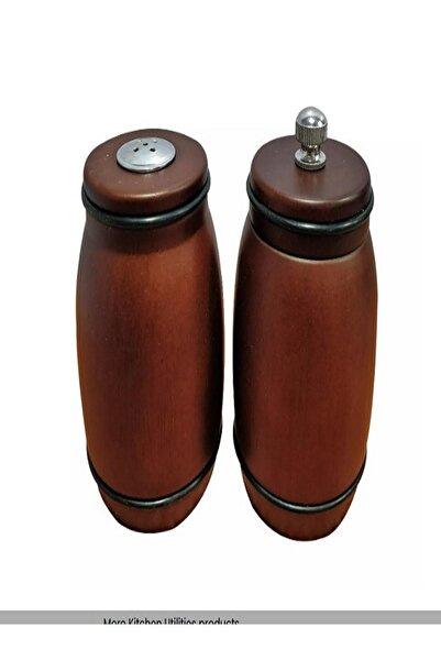 rexa مجموعة هزازات الملح والفلفل الخشبية