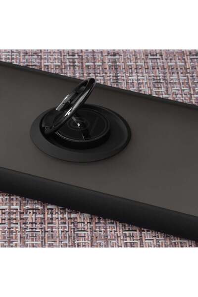 SKYDDAR INNOVATION Θήκη για iPhone 11, Glinth με μαγνητικό περιστρεφόμενο δακτύλιο 360°, μαύρη, σετ αυτοκόλλητων