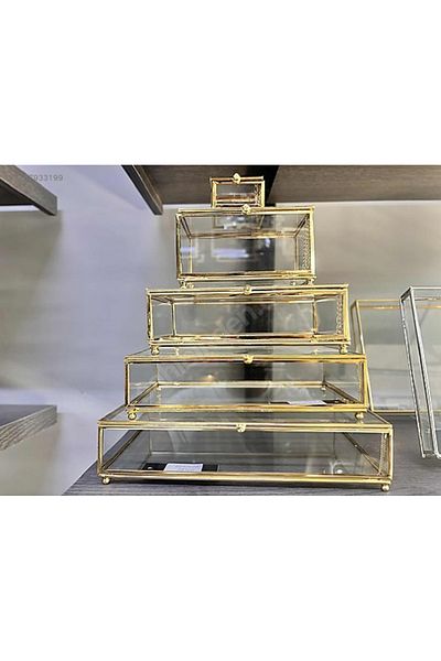 LAYLAEVENTS Glass Box with Chain Set of 4 - Bundle Dowry Chocolate Set