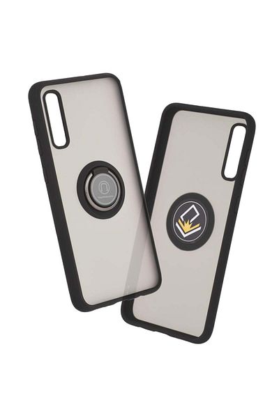 SKYDDAR INNOVATION Case for Samsung Galaxy A50 / A30s / A50s, Glinth with 360° Magnetic Ring, Black, sticker set