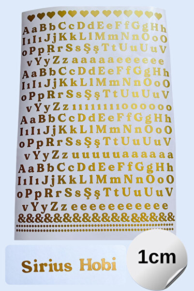 Epoksi Yapışkanlı Sticker Folyo 1 cm Harf A4 Boyut