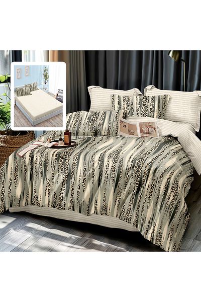 NufJoy Fine Cotton Linen 6 pieces Fitted sheet for mattress 160x200 cm or 180x200 cm