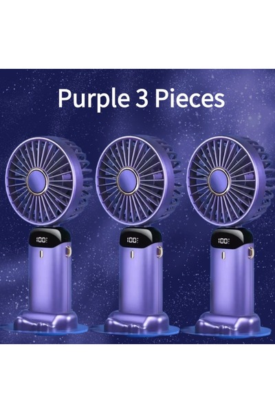 Choice مروحة كهربائية أرجوانية مكونة من 3 قطع ومكيف هواء محمول ومبرد صغير ومر...