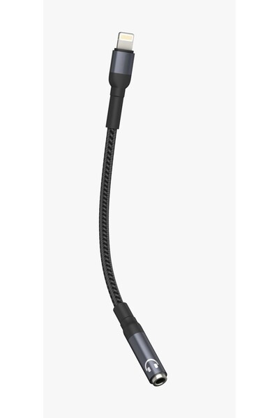MATECHNO 3.5 mm To Lightning Çevirici Dönüştürücü Ses Aktarıcı Kablo 12 cm Au...